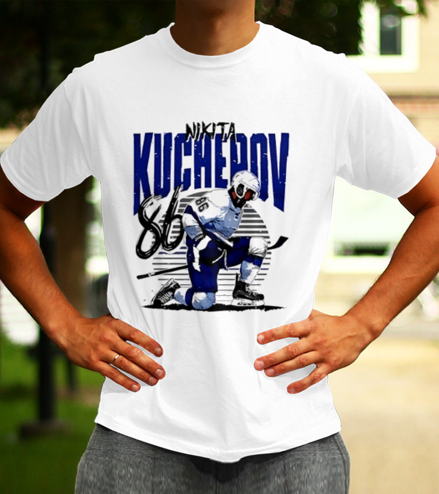 Nikita Kucherov 86 Tampa Bay Lightning Hockey Celebration T-Shirt