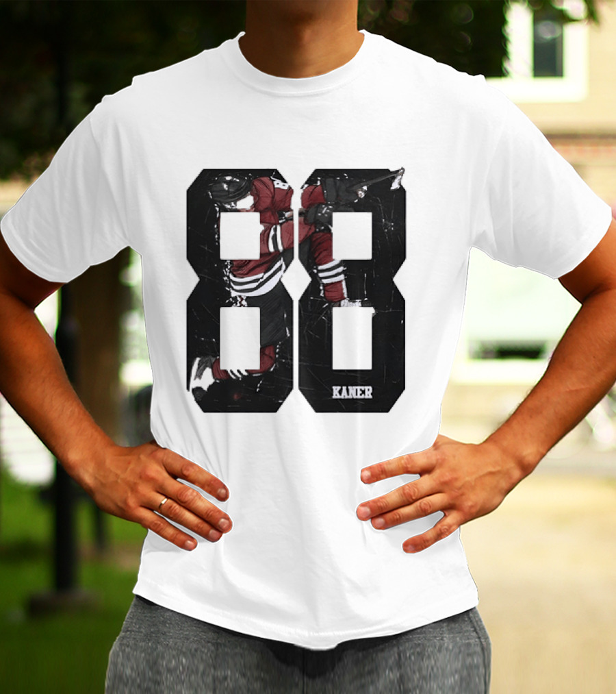 Markdown Patrick Kane Chicago Blackhawks Kaner 88 Ice Hockey Sketch T-Shirt