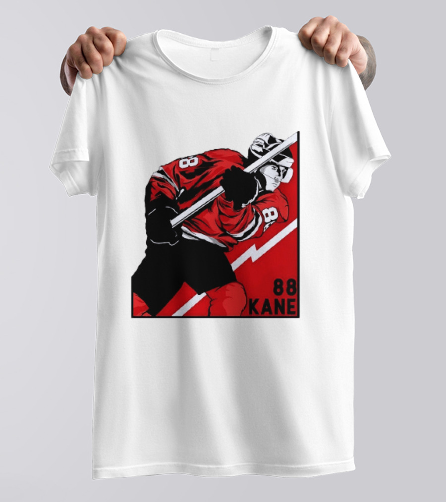 Patrick Kane 88 Chicago Blackhawks Ice Hockey Player Action T-Shirt