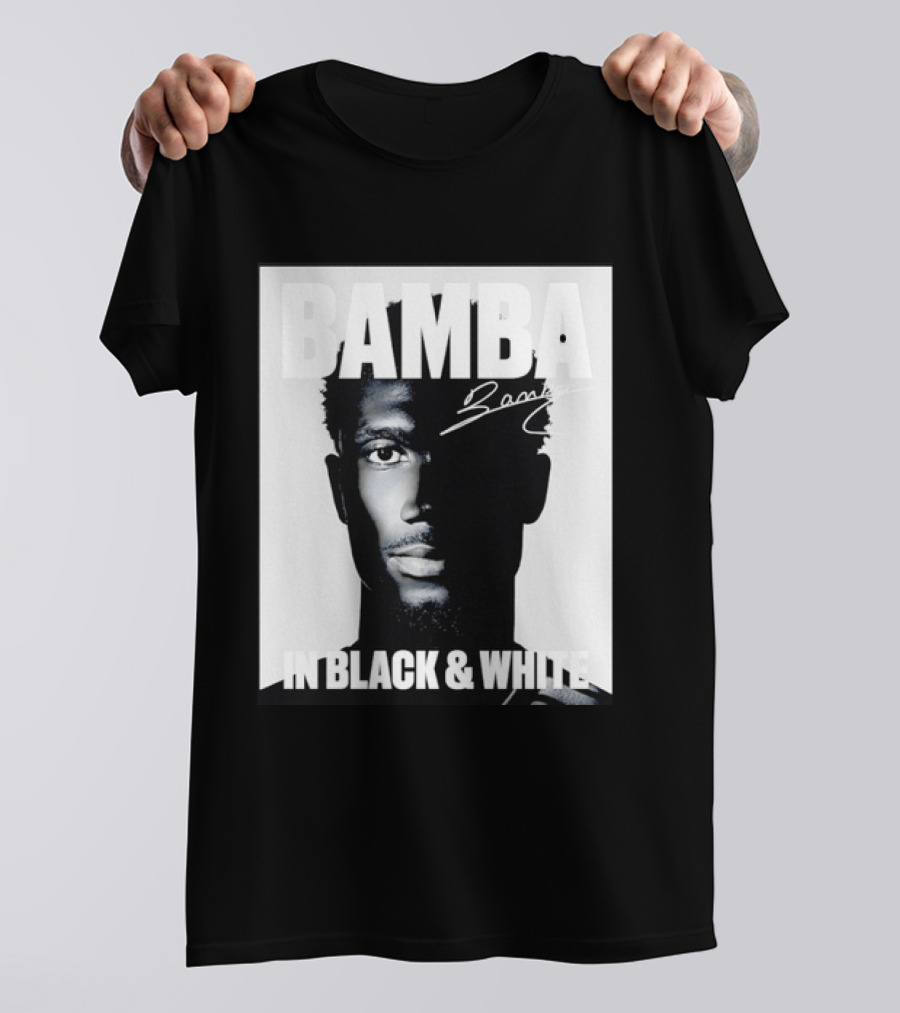 Bamba Signature Black And White NBA Basketball T-Shirt