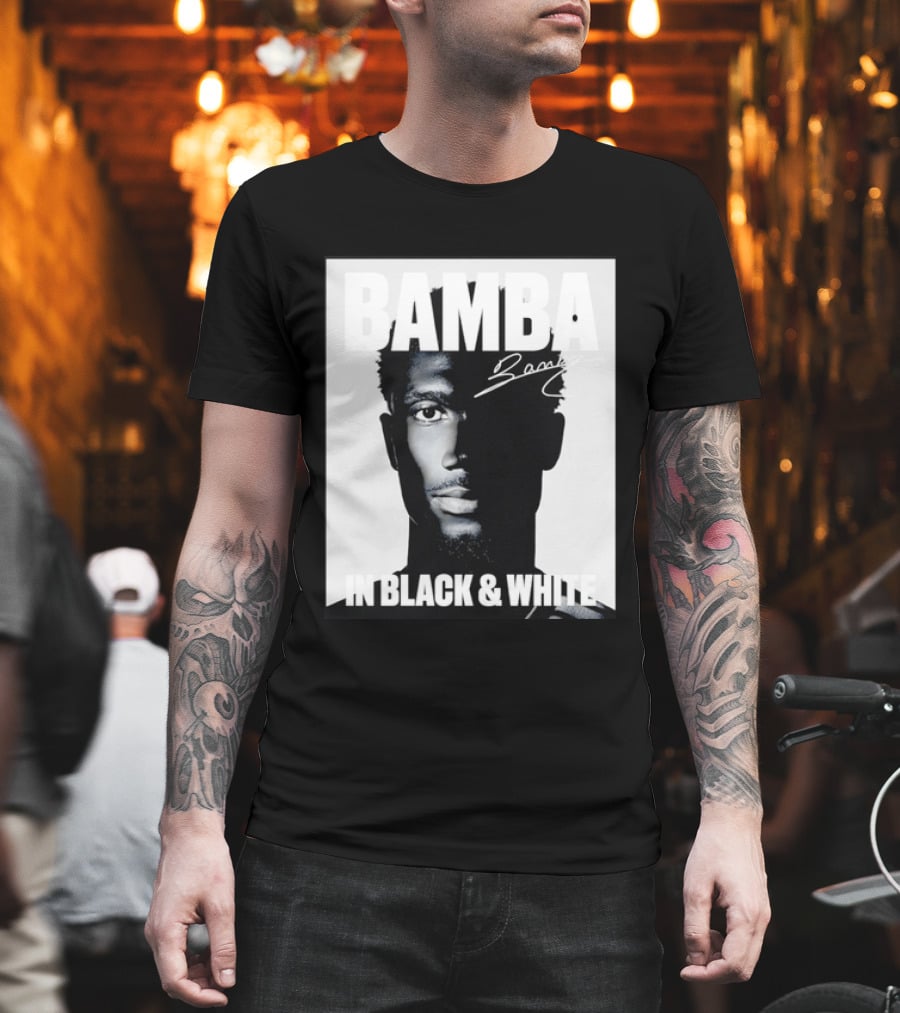 Bamba Signature Black And White NBA Basketball T-Shirt
