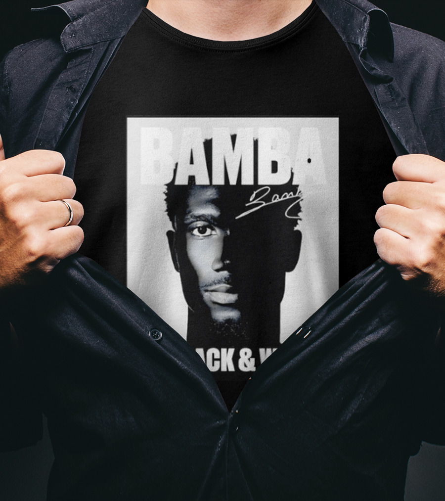 Bamba Signature Black And White NBA Basketball T-Shirt