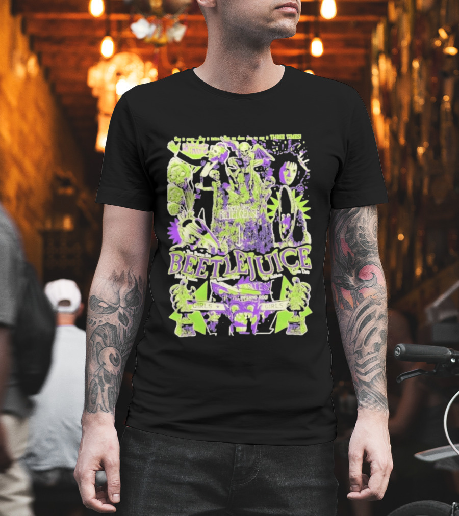 Betelgeuse Beetlejuice Say Once Three Times Rest In Peace Inferno Room Girls T-Shirt