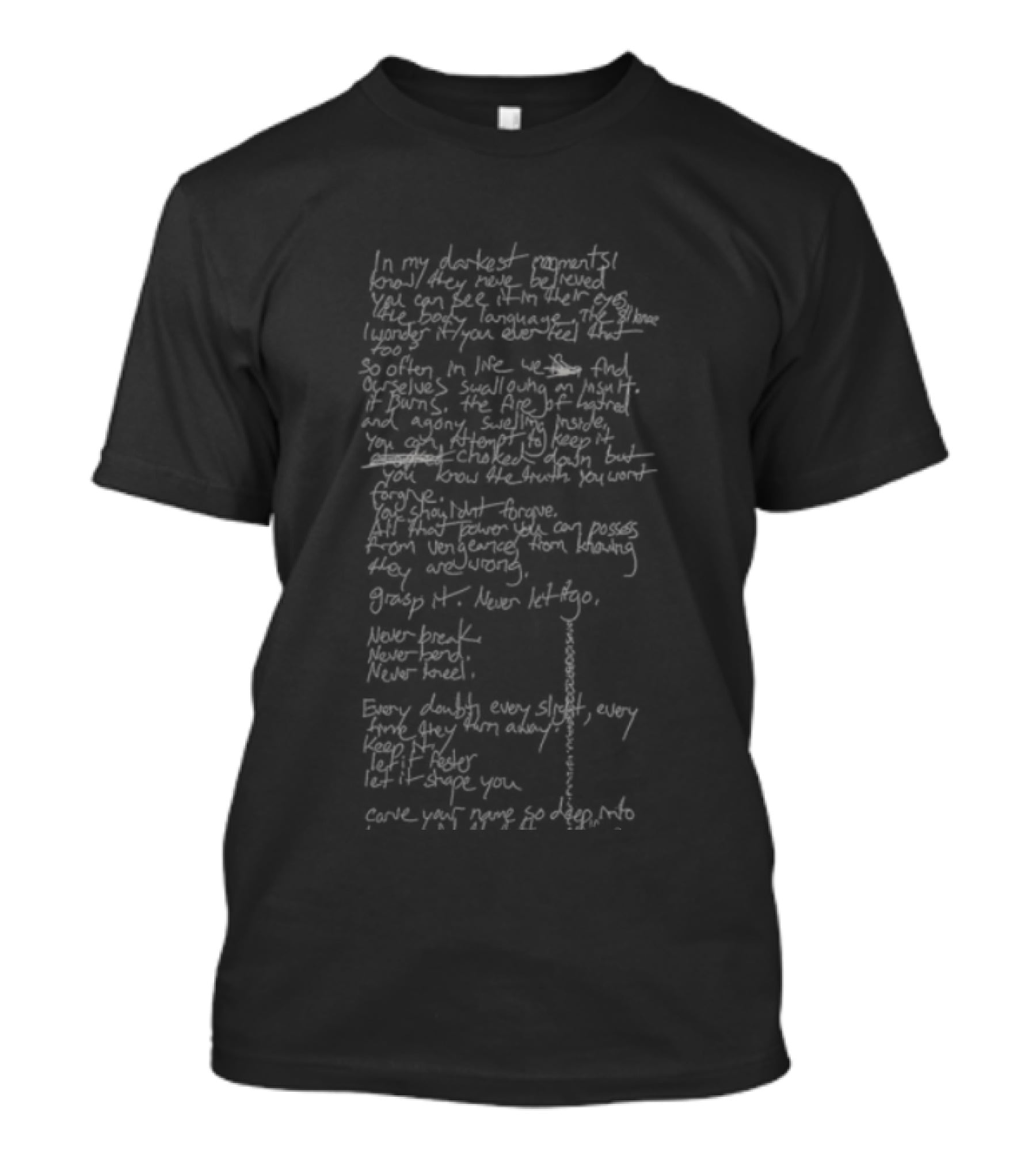 Black Veil Brides Store Crucifix Hands Lyrics T-Shirt