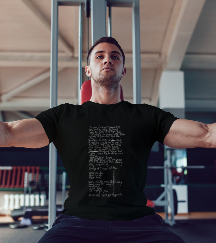 Black Veil Brides Store Crucifix Hands Lyrics T-Shirt