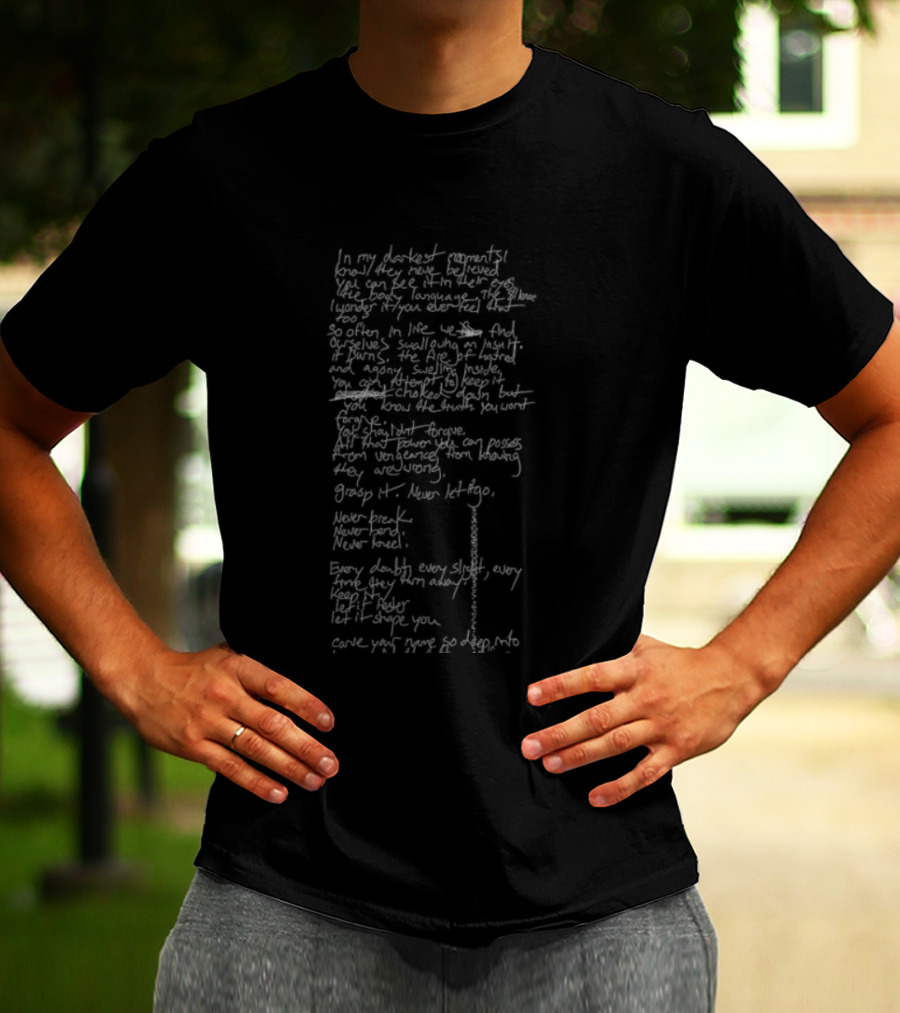 Black Veil Brides Store Crucifix Hands Lyrics T-Shirt