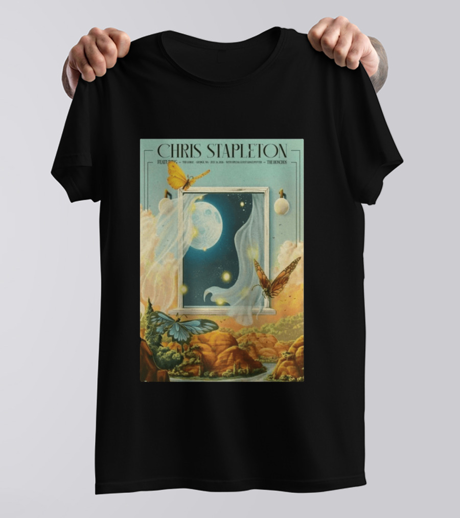Chris Stapleton Featuring The Gorge July 24 2026 With Margo Price And The Mavericks The Knock3 T-Shirt