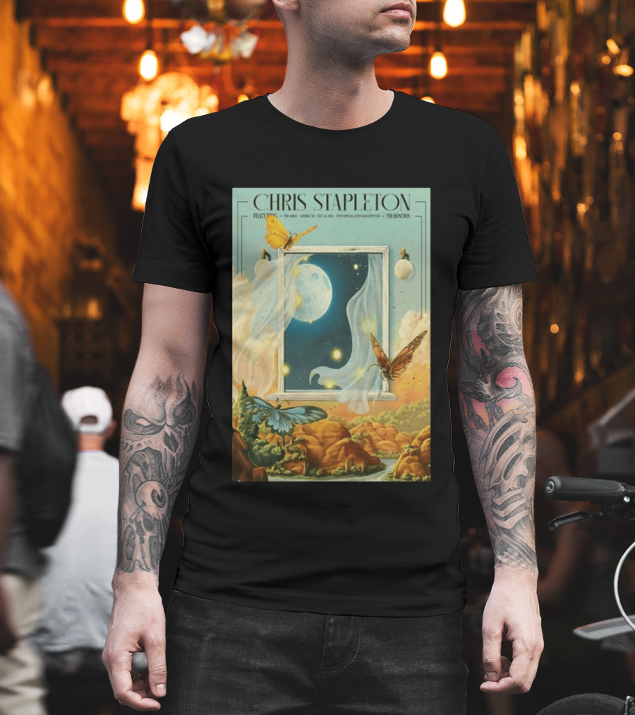 Chris Stapleton Featuring The Gorge July 24 2026 With Margo Price And The Mavericks The Knock3 T-Shirt