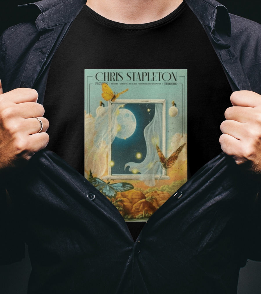 Chris Stapleton Featuring The Gorge July 24 2026 With Margo Price And The Mavericks The Knock3 T-Shirt