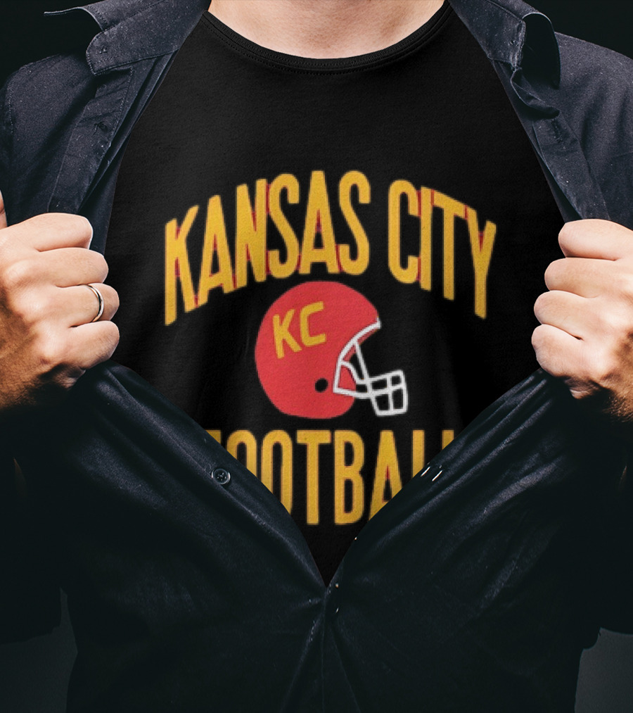 Kansas City KC Football Helmet T-Shirt
