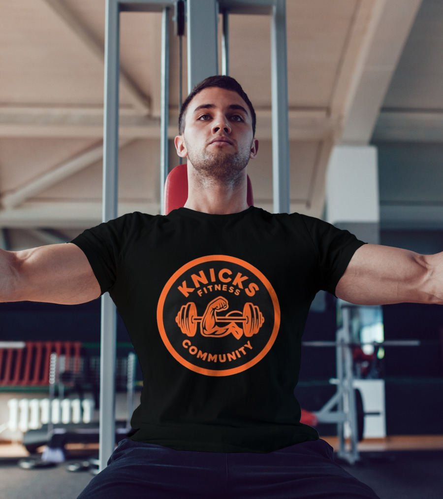 Knicks Fitness Community Bicep Curl Weightlifting T-Shirt