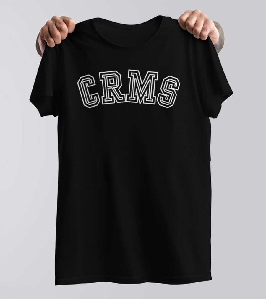 CRMS Varsity Font Black Lettering Custom Team T-Shirt