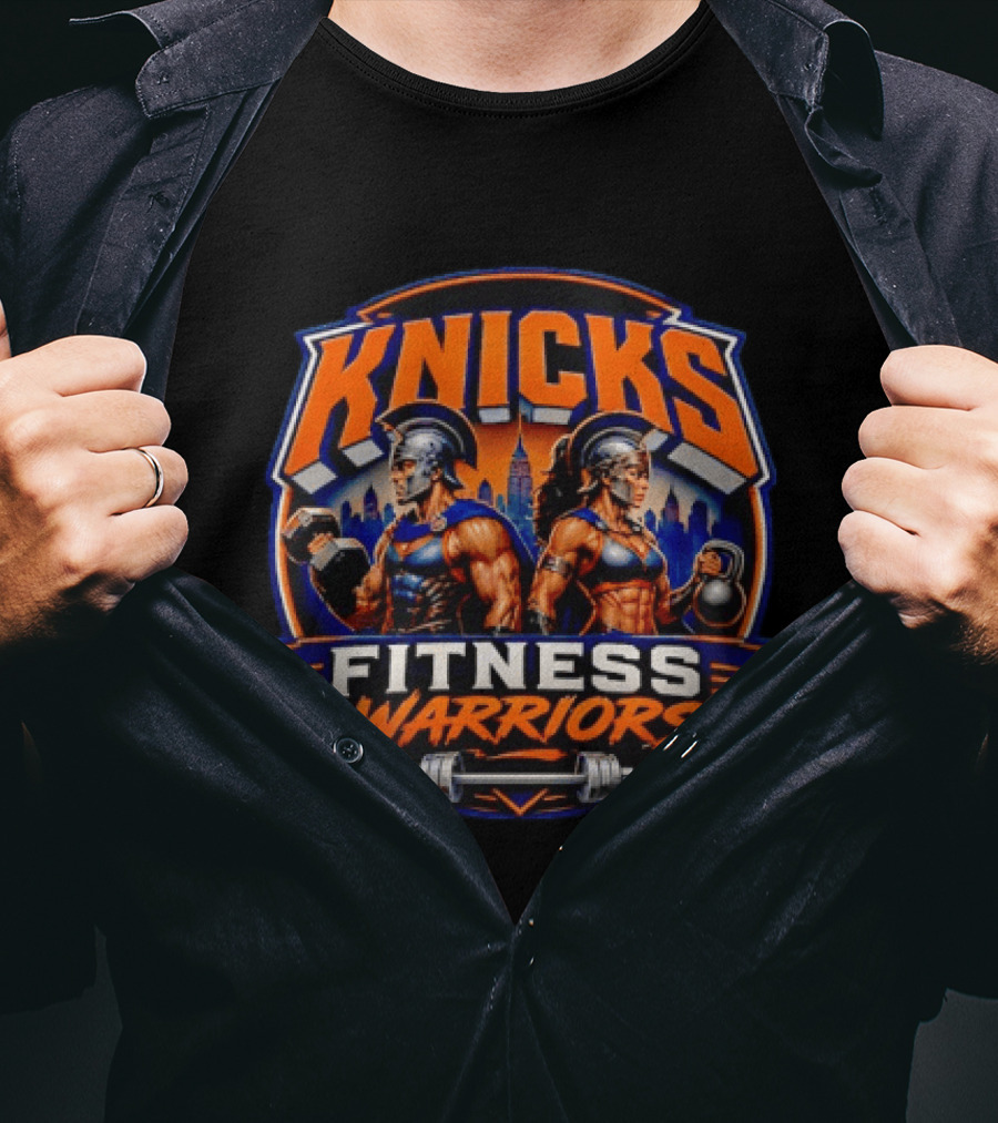 Knicks Fitness Warriors Spartan Gym Workout Motivation T-Shirt
