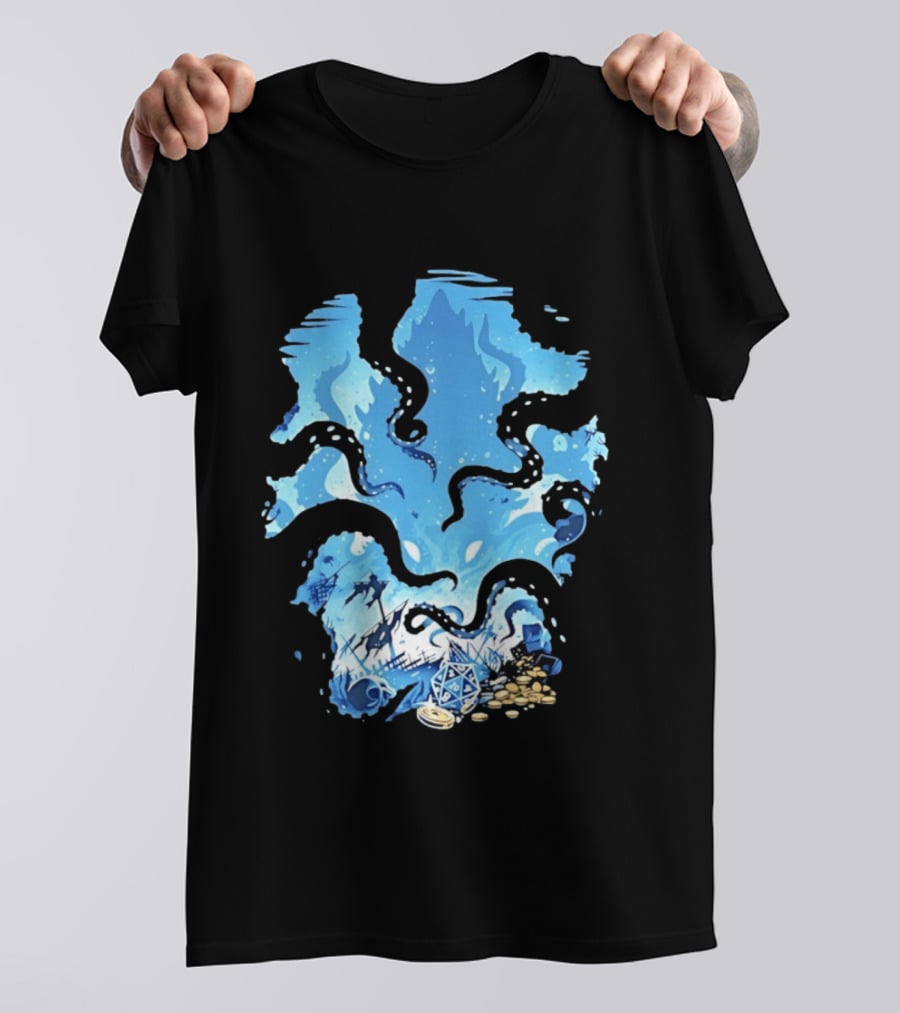 Dungeons And Dragons Kraken Nautical Sea Creature RPG Fantasy T-Shirt