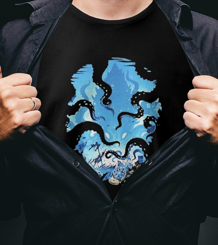 Dungeons And Dragons Kraken Nautical Sea Creature RPG Fantasy T-Shirt