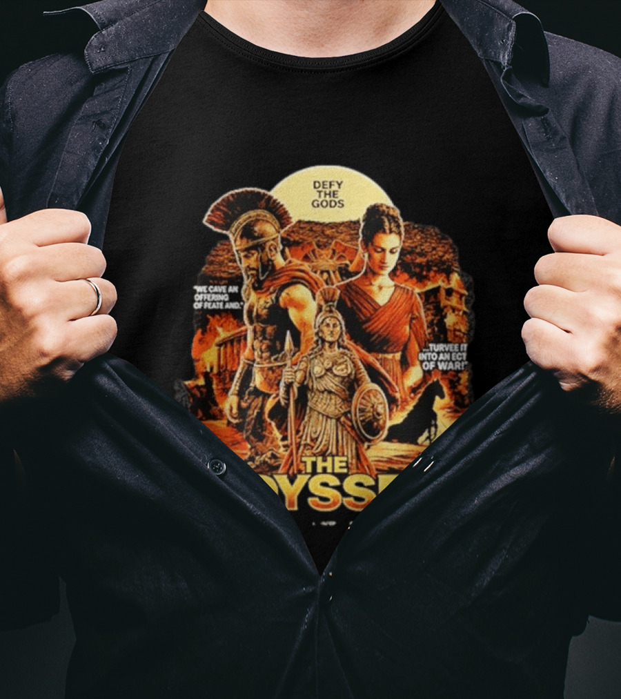 The Odyssey Defy The Gods Greek Mythology Warrior Achilles Helen Of Troy T-Shirt