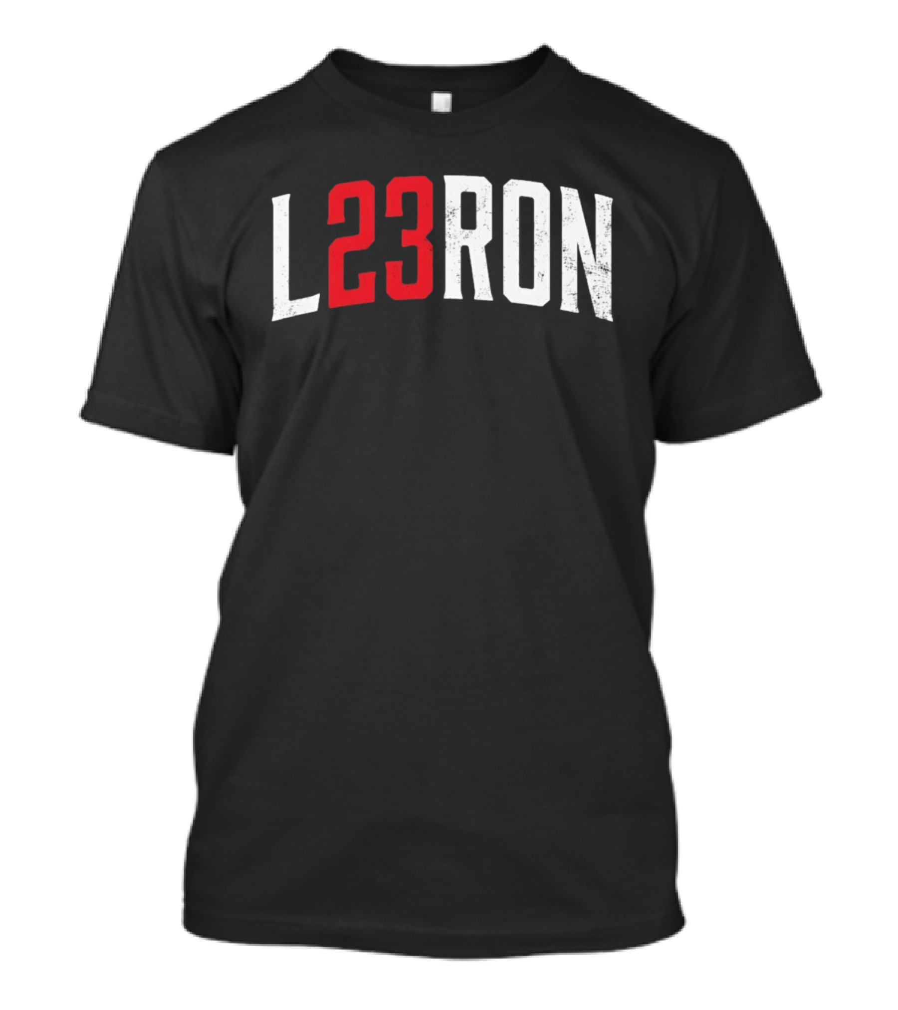 L23Ron Distressed LeBron James NBA Basketball T-Shirt