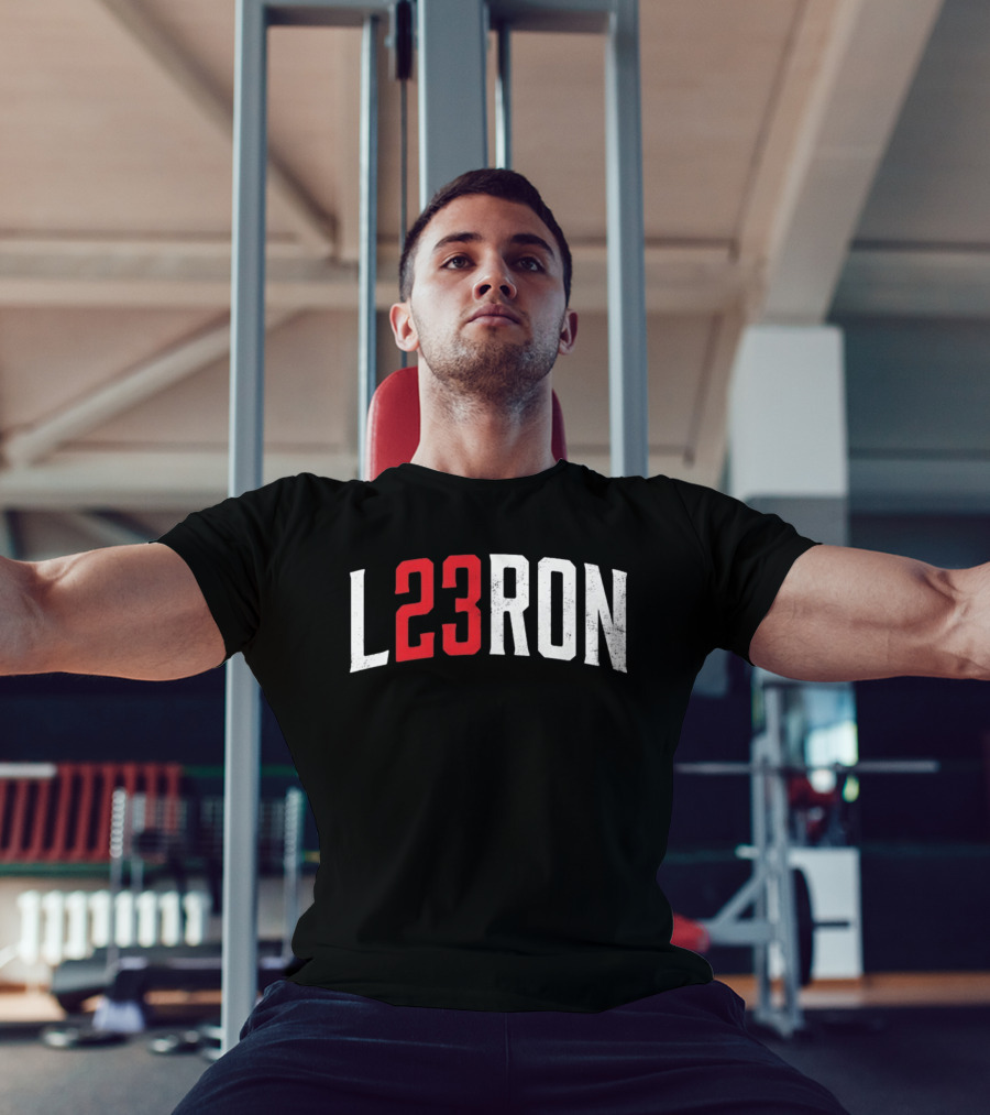 L23Ron Distressed LeBron James NBA Basketball T-Shirt