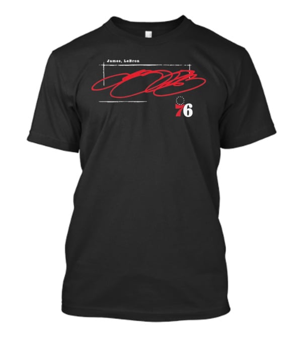 LeBron James Philadelphia 76ers Red 76 Basketball Big T-Shirt
