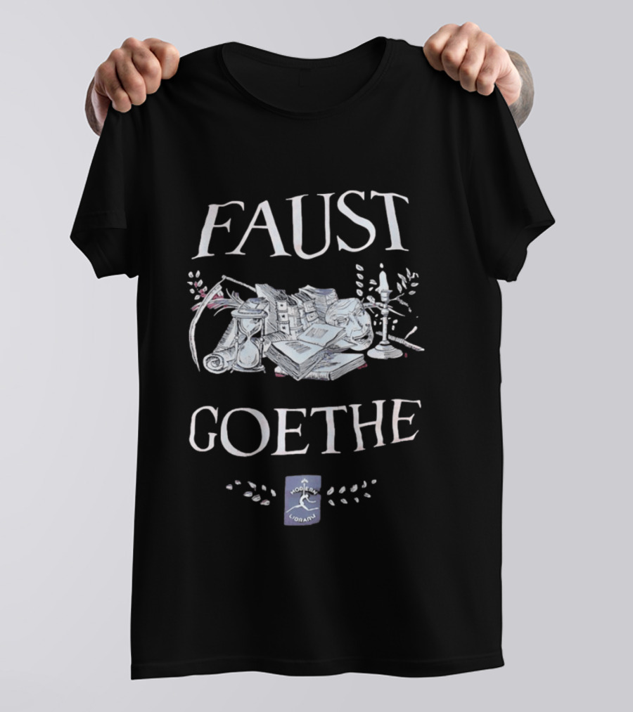 Faust Goethe Modern Library Candles Books Hourglass Art Literature T-Shirt