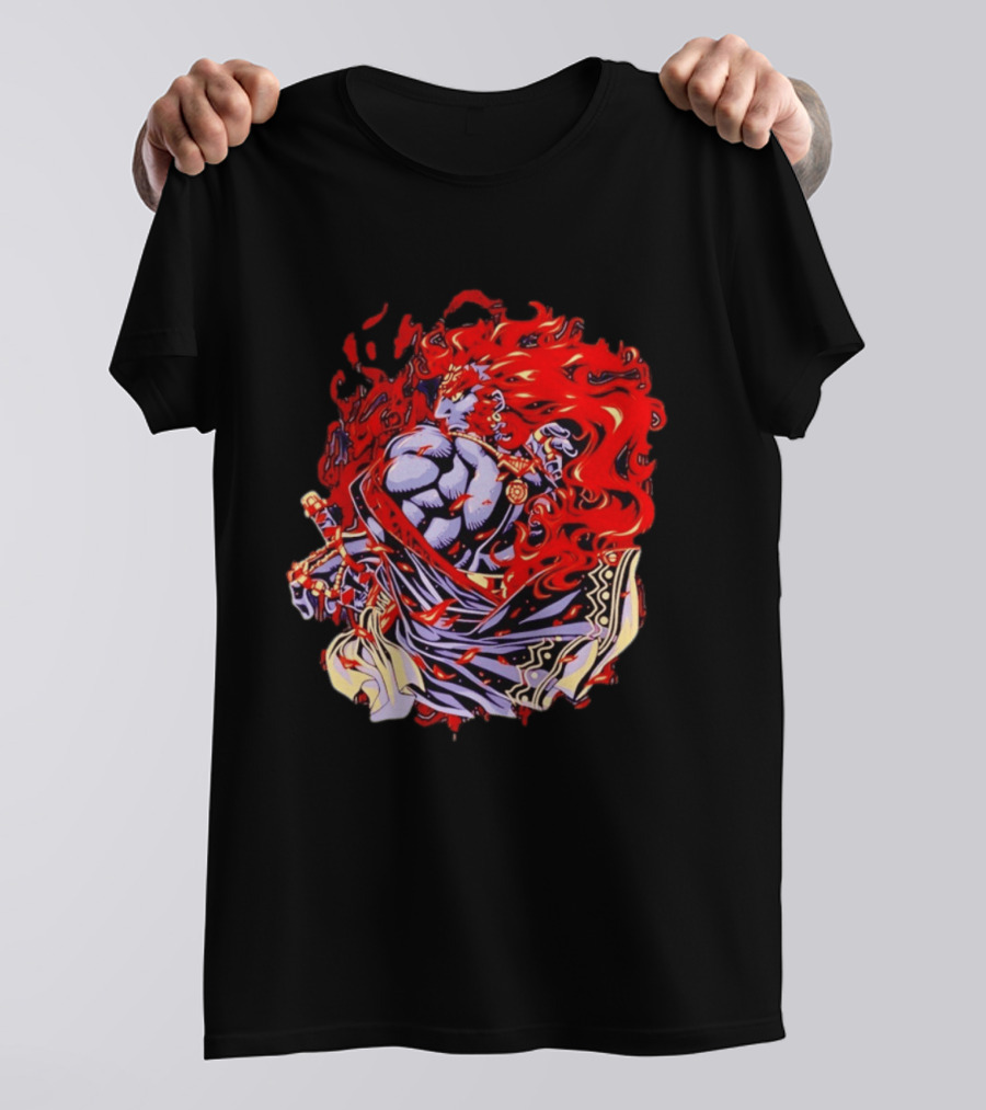 Ganondorf The Legend Of Zelda Dark King Of Gerudo Desert Fire Power T-Shirt