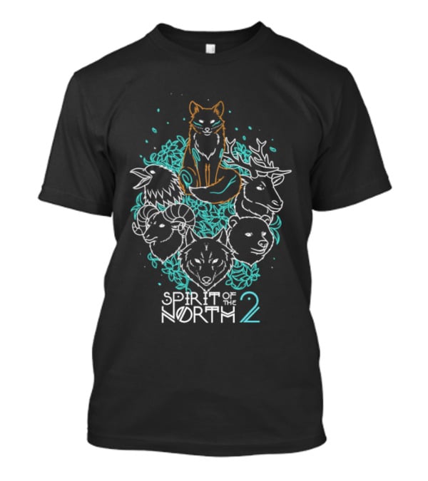 Spirit Of The North 2 Animal Forest Wildlife Fox Bear Deer Wolf T-Shirt