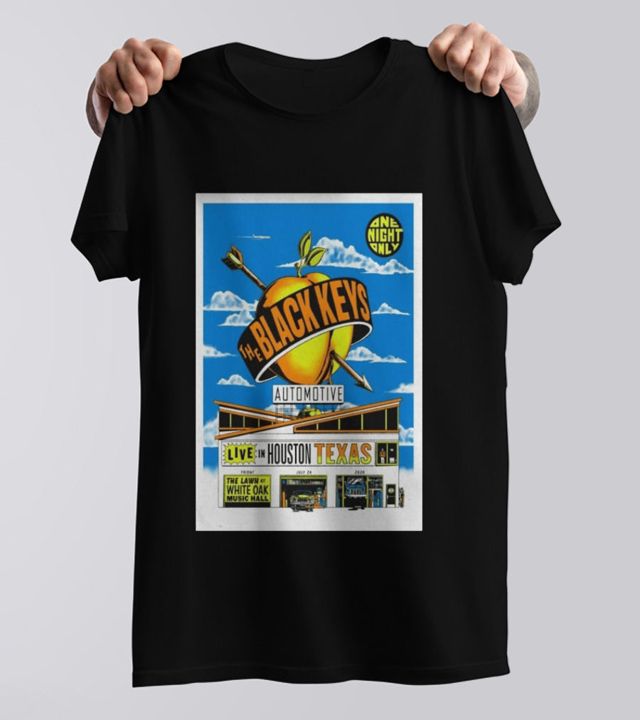 The Black Keys Live Houston Texas July 24 2026 One Night Only White Oak Music Hall T-Shirt
