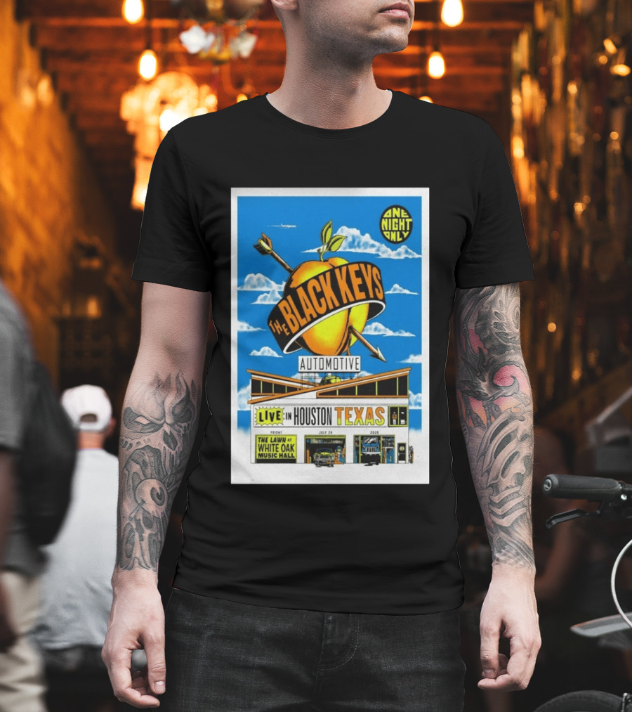 The Black Keys Live Houston Texas July 24 2026 One Night Only White Oak Music Hall T-Shirt