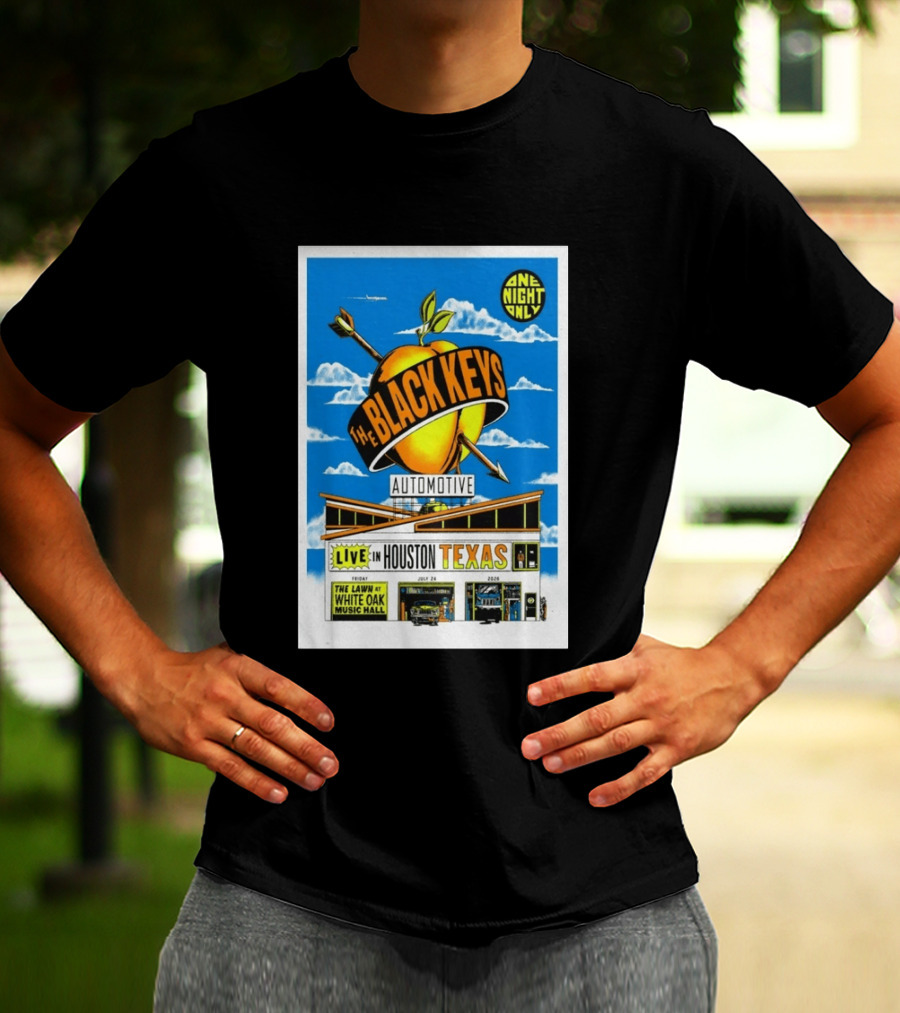 The Black Keys Live Houston Texas July 24 2026 One Night Only White Oak Music Hall T-Shirt