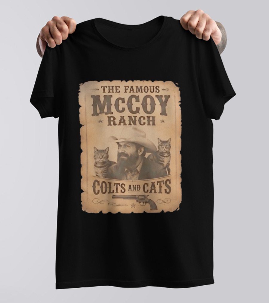 The Famous McCoy Ranch Colts And Cats Wild West Nostalgia T-Shirt