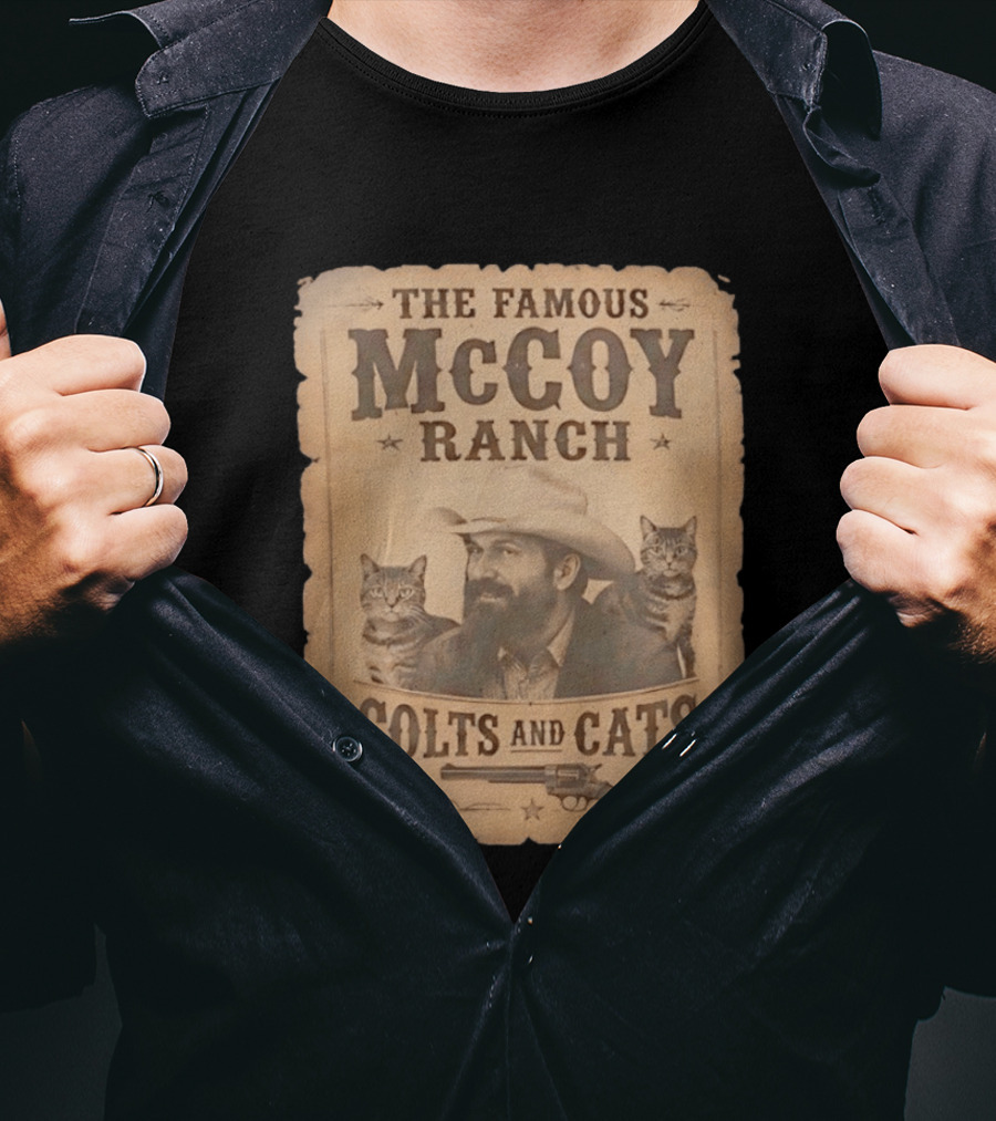 The Famous McCoy Ranch Colts And Cats Wild West Nostalgia T-Shirt