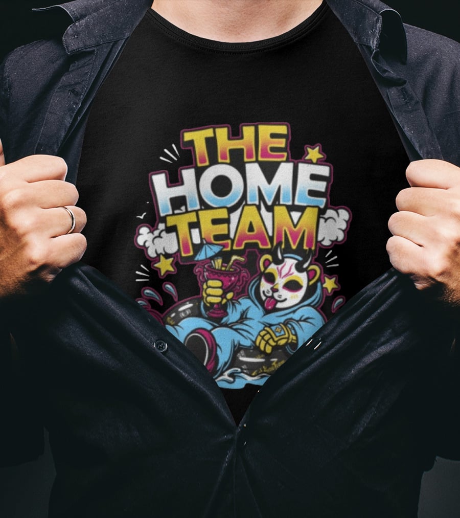The Home Team Pool Party Eris Floating Demon With Drink T-Shirt