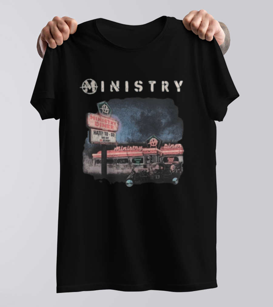 Ministry Store Hate To Go Diner Black Ministry Diner 13 Haze T-Shirt
