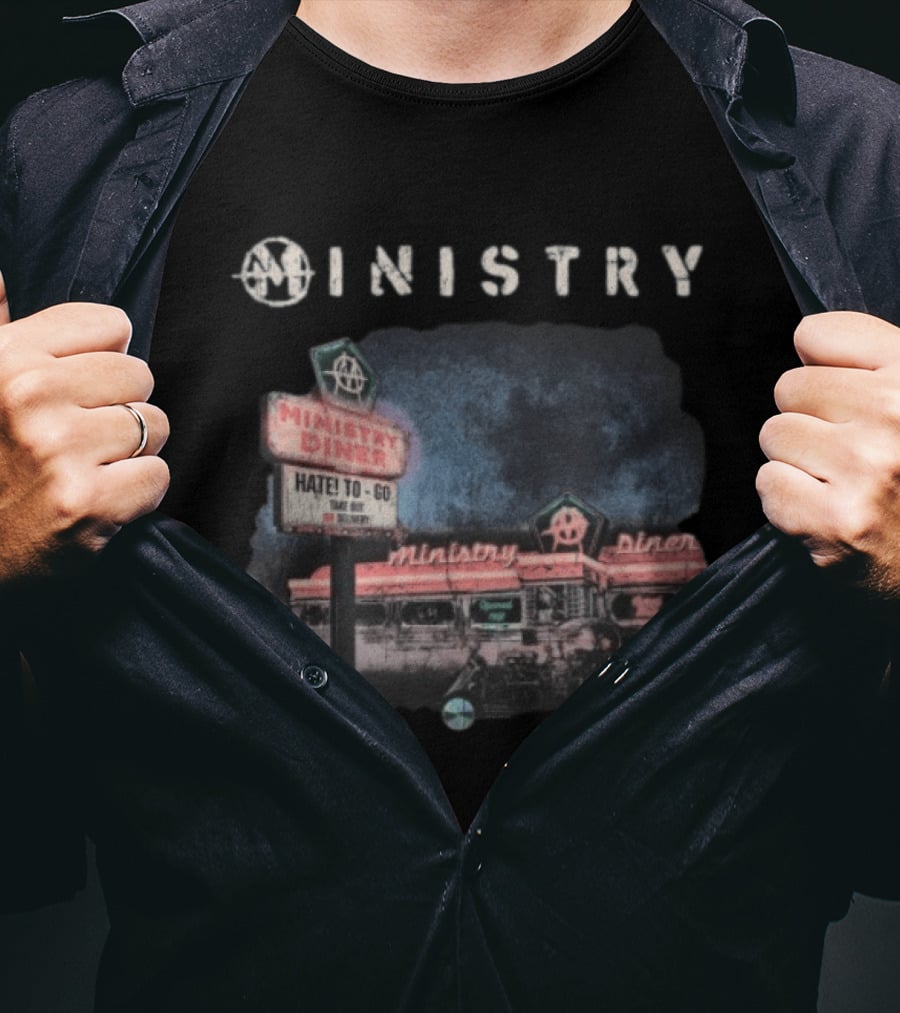 Ministry Store Hate To Go Diner Black Ministry Diner 13 Haze T-Shirt