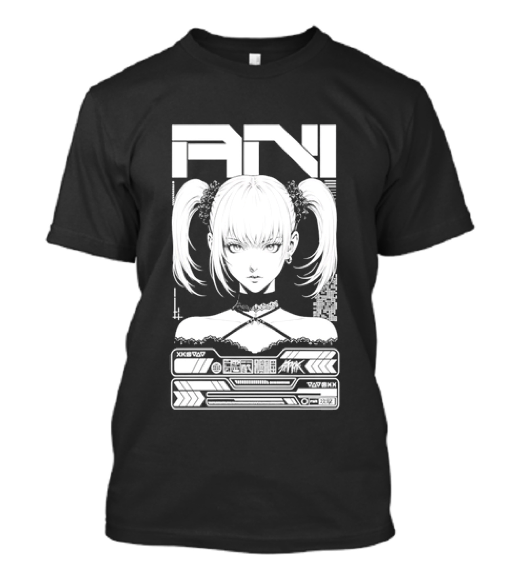 Misa Amane Death Note Anime Ani Grok Kawaii Gothic Style Pigtails T-Shirt