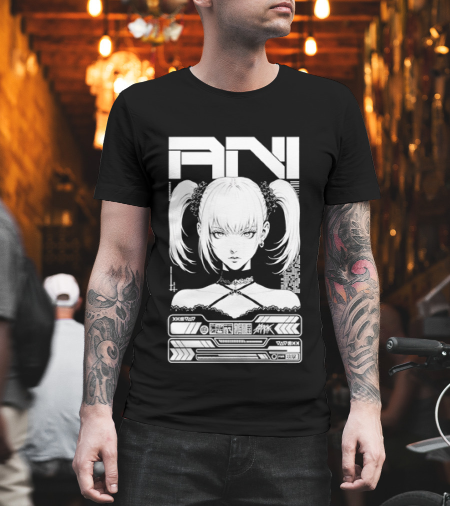Misa Amane Death Note Anime Ani Grok Kawaii Gothic Style Pigtails T-Shirt