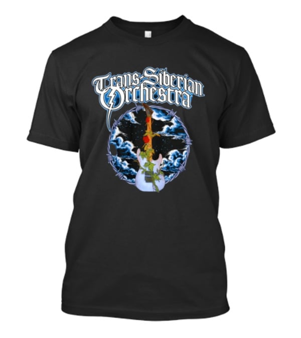 Trans Siberian Orchestra Cloud Guitar With Barbed Wire And Roses T-Shirt