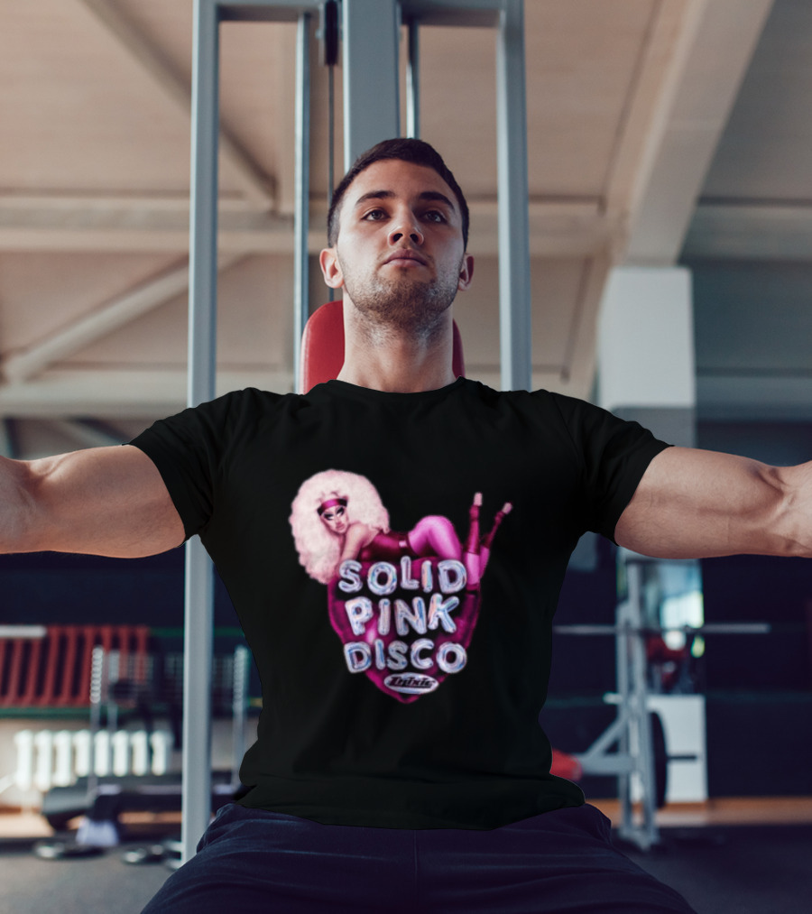 Trixie Mattel Solid Pink Disco Balloon Heart T-Shirt