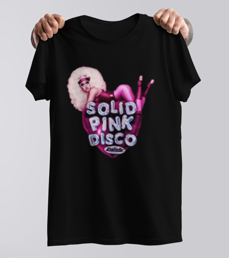 Trixie Mattel Solid Pink Disco Balloon Heart T-Shirt
