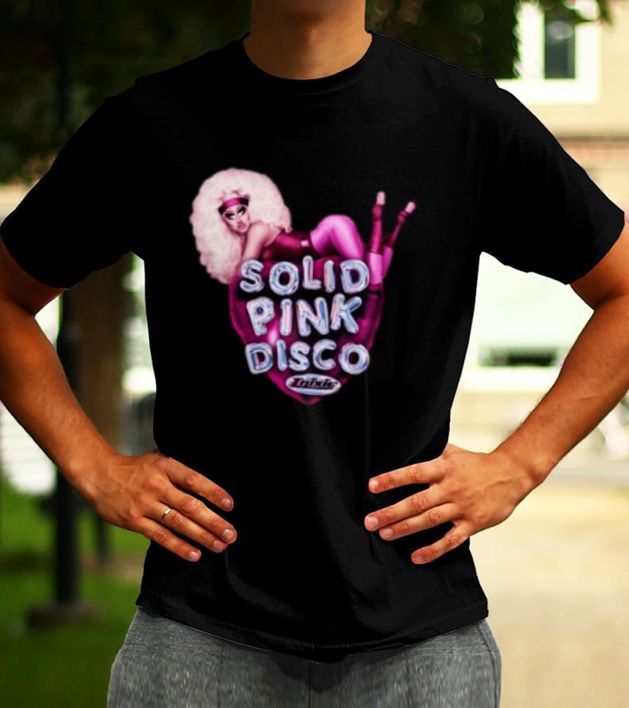 Trixie Mattel Solid Pink Disco Balloon Heart T-Shirt