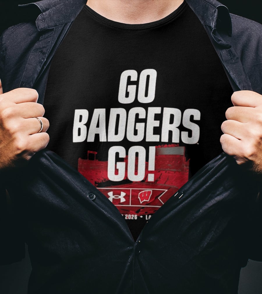 Wisconsin Badgers Go Badgers Go Shamrock Series 2026 Lambeau Field Under Armour T-Shirt