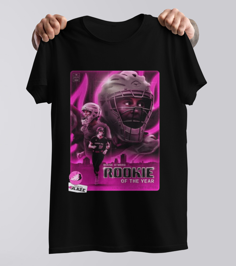 Reese Atwood Rookie Of The Year 2026 Carolina Blaze AUBL Rookie Of The Year T-Shirt