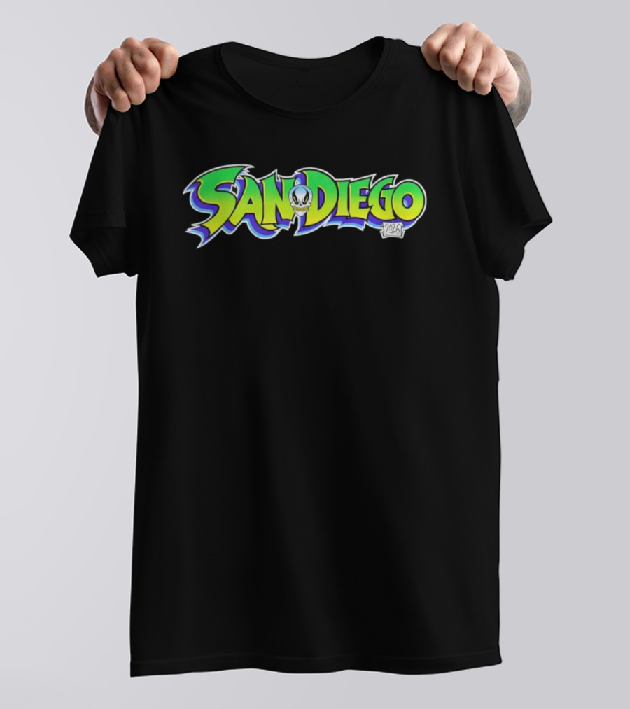 San Diego 2026 Skull Graffiti T-Shirt