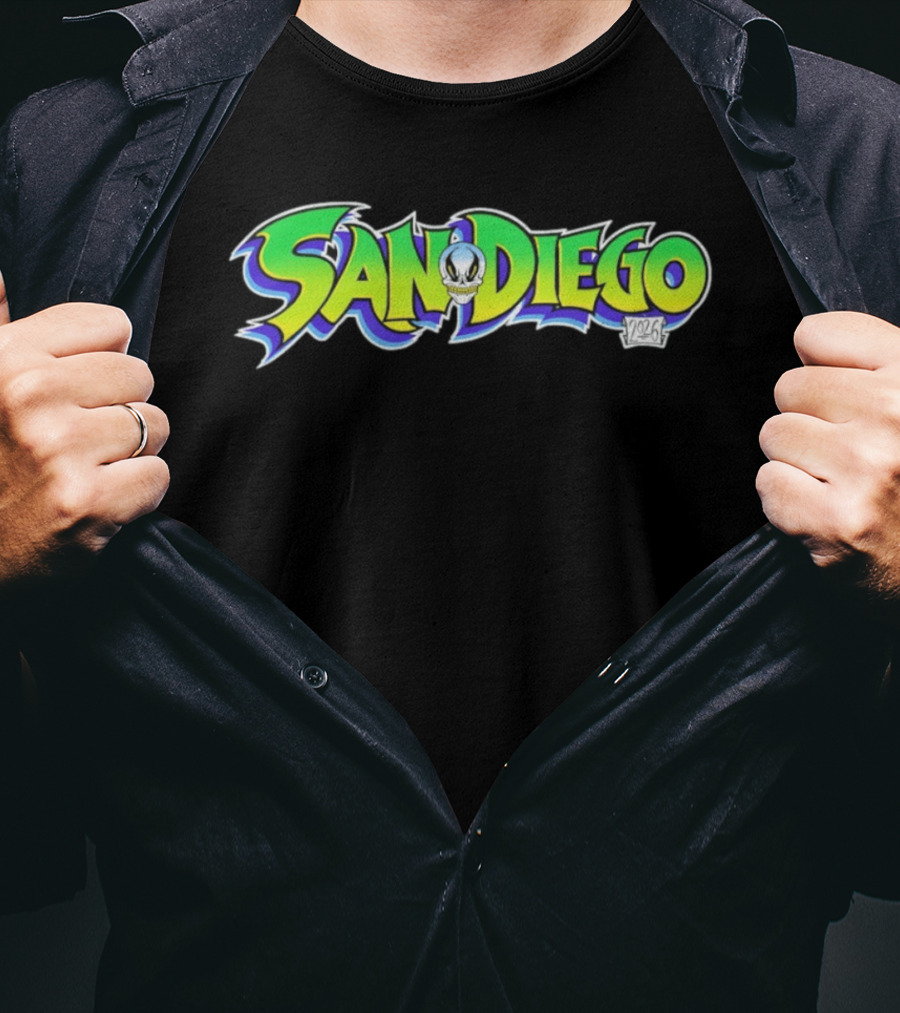 San Diego 2026 Skull Graffiti T-Shirt