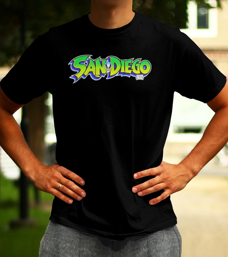 San Diego 2026 Skull Graffiti T-Shirt