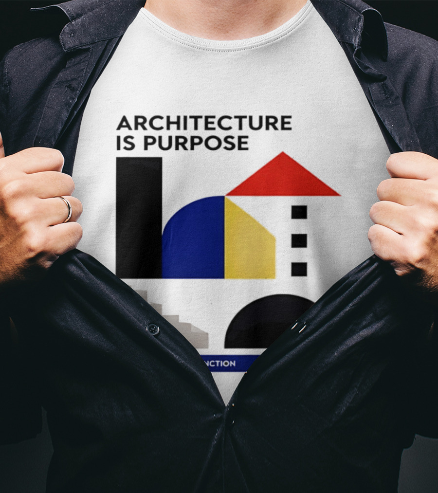 Architecture Is Purpose Form Follows Function 1919 Bauhaus Geometric Shapes T-Shirt