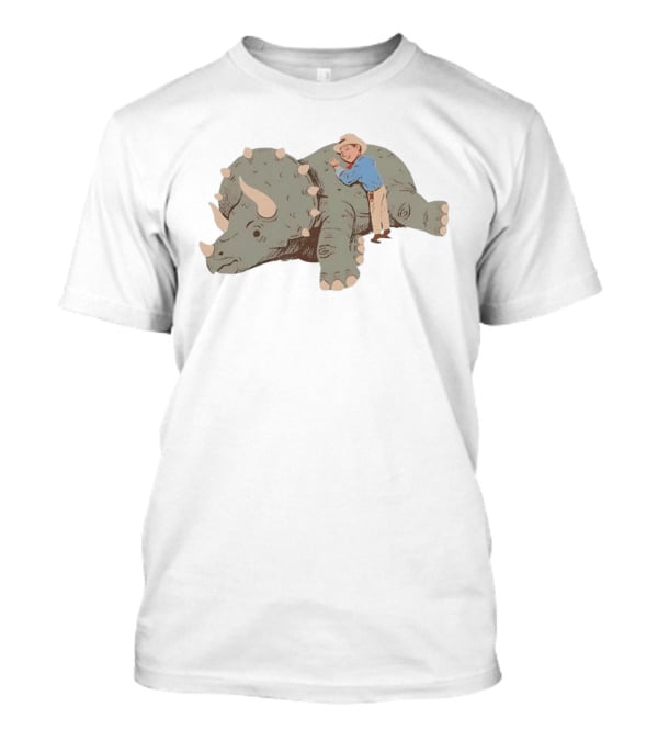 Be Kind Cowboy Embraces Friendly Triceratops Dinosaur T-Shirt