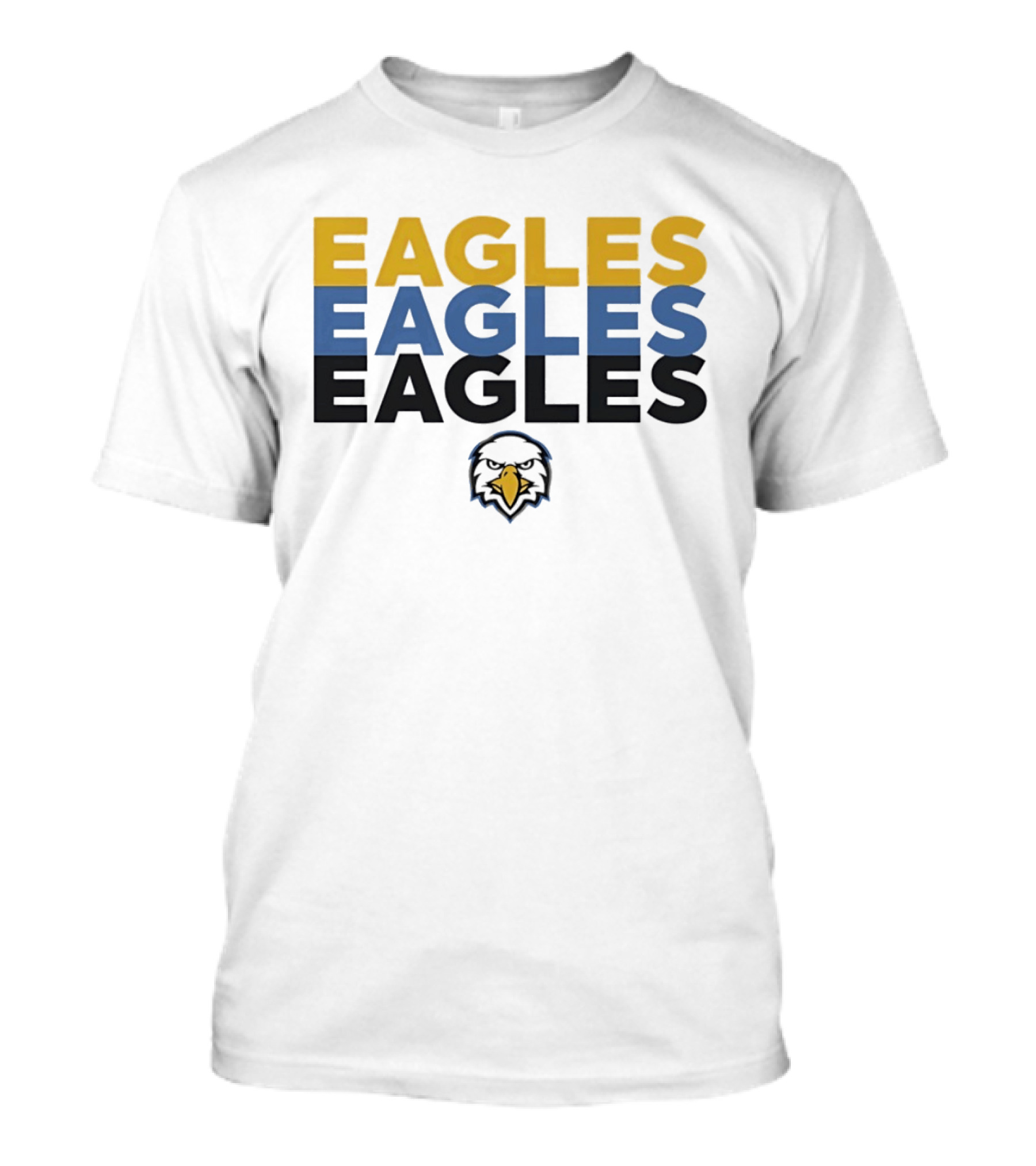 Eagles Triple Stack With Bold Yellow Blue And Black Team T-Shirt