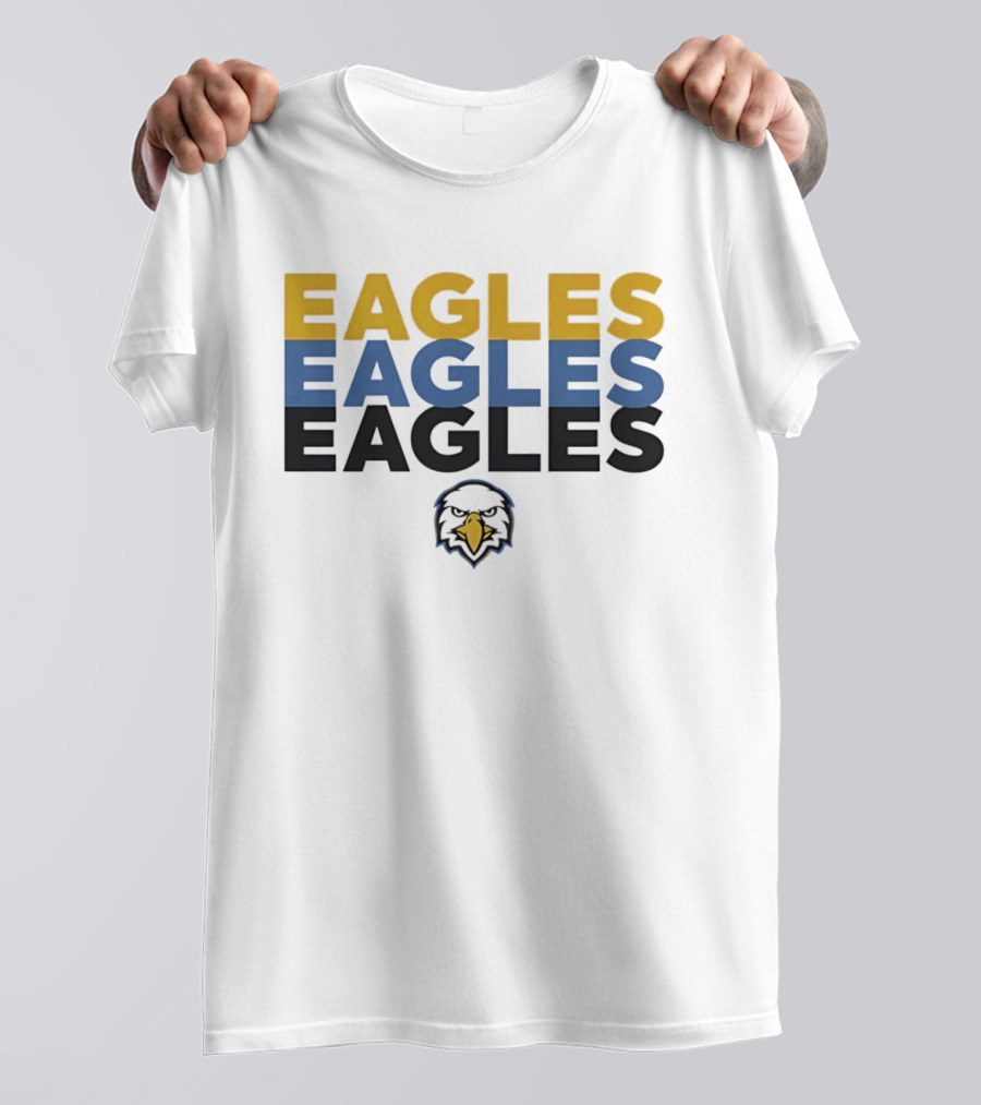 Eagles Triple Stack With Bold Yellow Blue And Black Team T-Shirt
