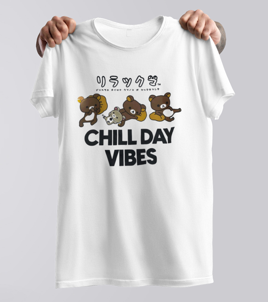 Rilakkuma Chill Day Vibes San X Kawaii Relaxing Bear Japanese T-Shirt